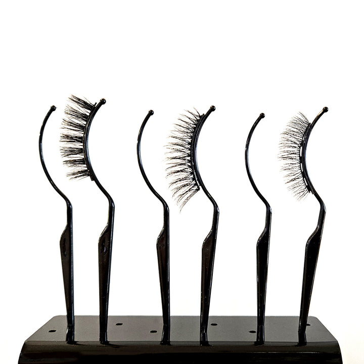 yelash extension preview tester stick stand holding 12 false lash sample sticks