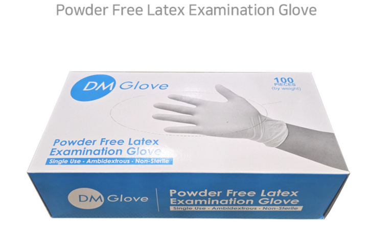 Disposable powder-free latex gloves for lash lifting, PMU, and brow lamination – 100 pcs box for beauty professionals.