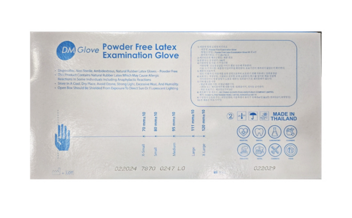Disposable powder-free latex gloves for lash lifting, PMU, and brow lamination – 100 pcs box for beauty professionals.