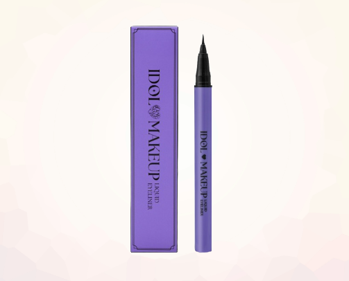 Ultra fine 0.05mm liquid eyeliner pen - waterproof K-pop style makeup in deep black