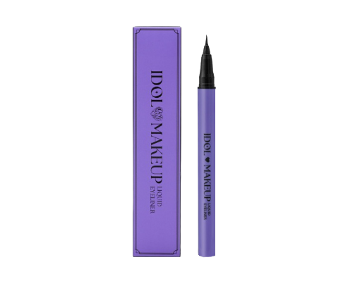 Ultra fine 0.05mm liquid eyeliner pen - waterproof K-pop style makeup in deep black
