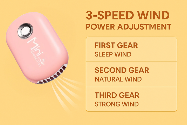 3-speed portable lash dryer fan on yellow background