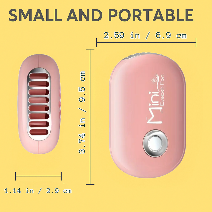 Mini eyelash fan for fast drying and salon use