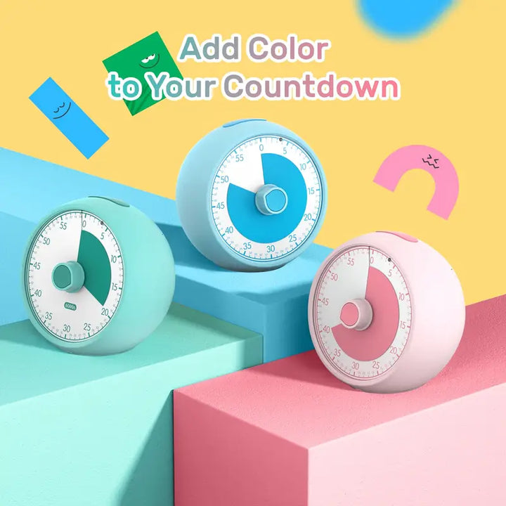 Silent 60-minute visual timer for lash lift and brow lamination โ desk friendly, colorful countdown, ideal for salons and home use
