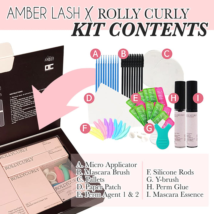 Amber Lash x Rolly Curly Lash & Brow Lifting Kit - Amber Lash