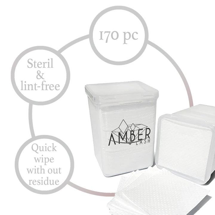Glue Cleaning Cotton Wipes 170pcs - Amber Lash