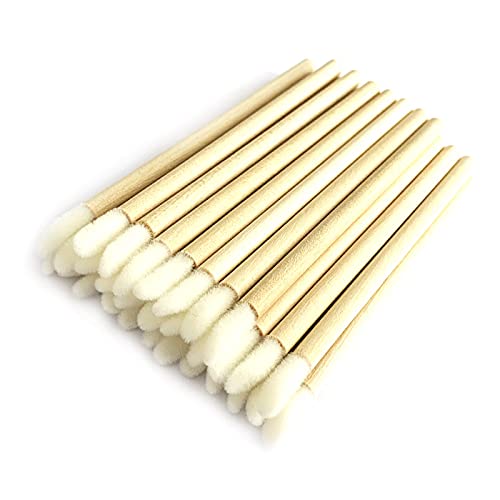 Disposable Lip Brush - 100 Pieces (50pcs x 2pack) - Amber Lash