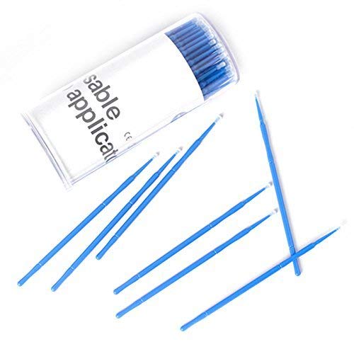 200pcs Disposable Micro Brushes Applicators, Various Colors, 2pack(100pcs) - Amber Lash