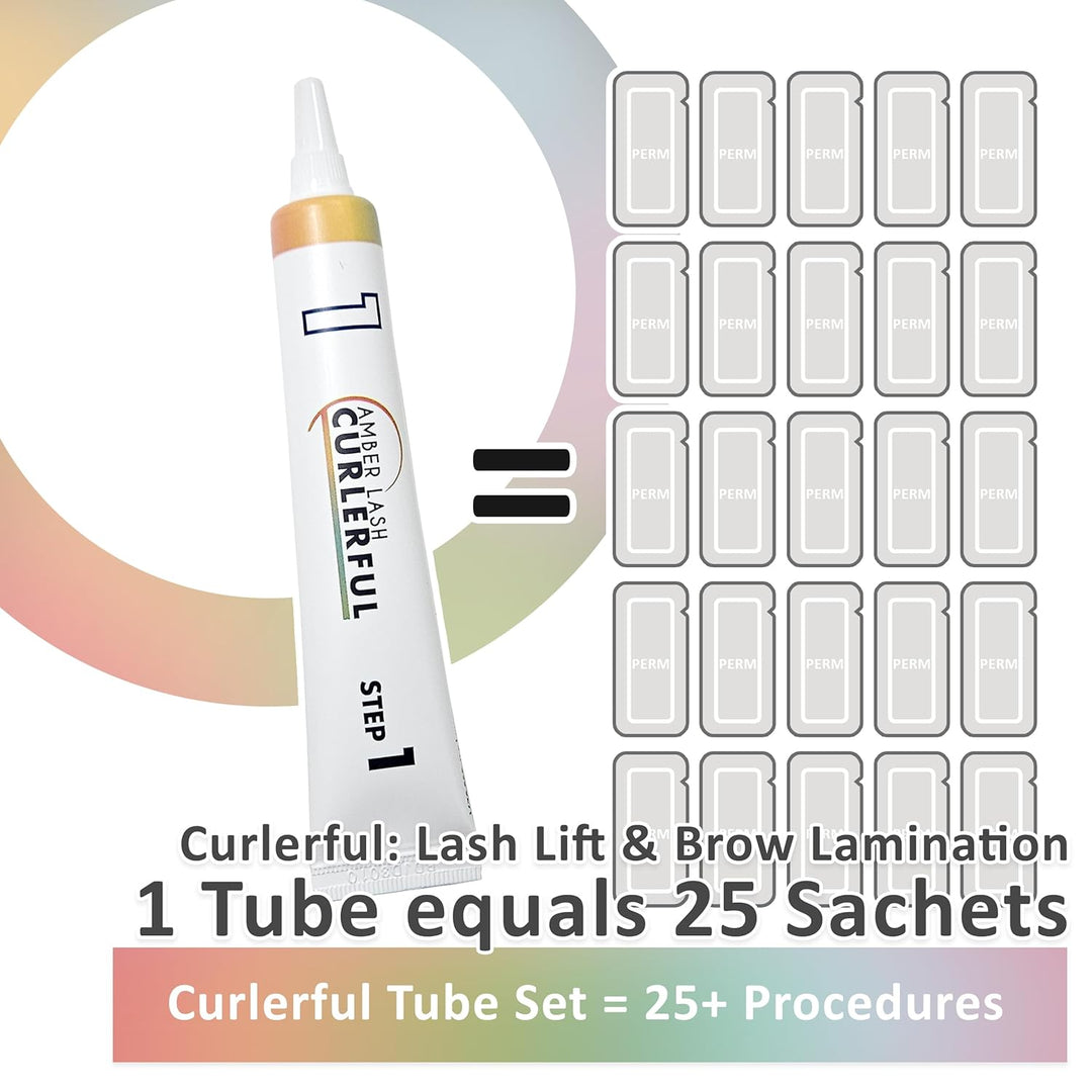 Amber Curlerful Eyelash Lift & Brow Lamination Tube Set