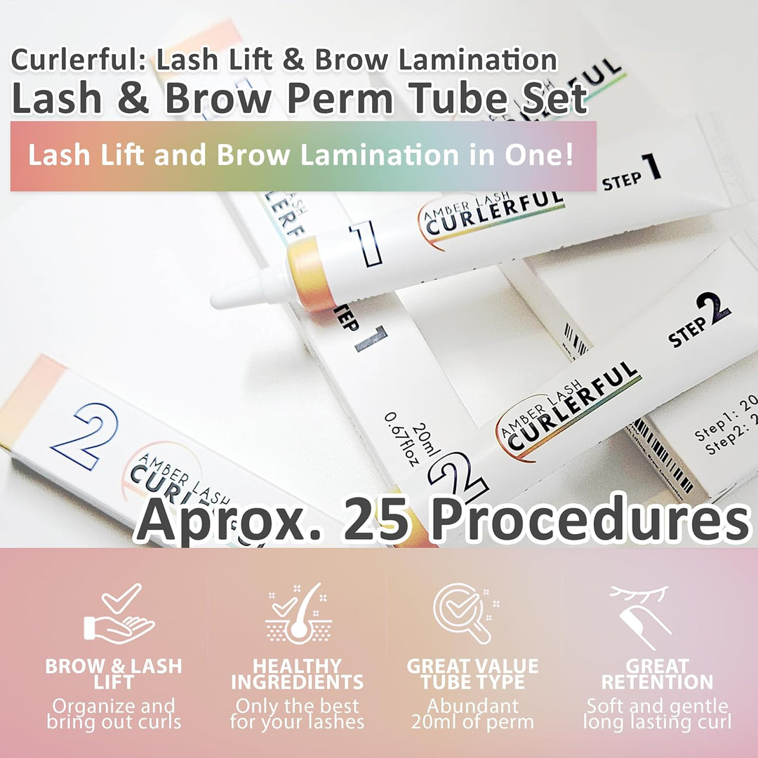 Amber Curlerful Eyelash Lift & Brow Lamination Tube Set