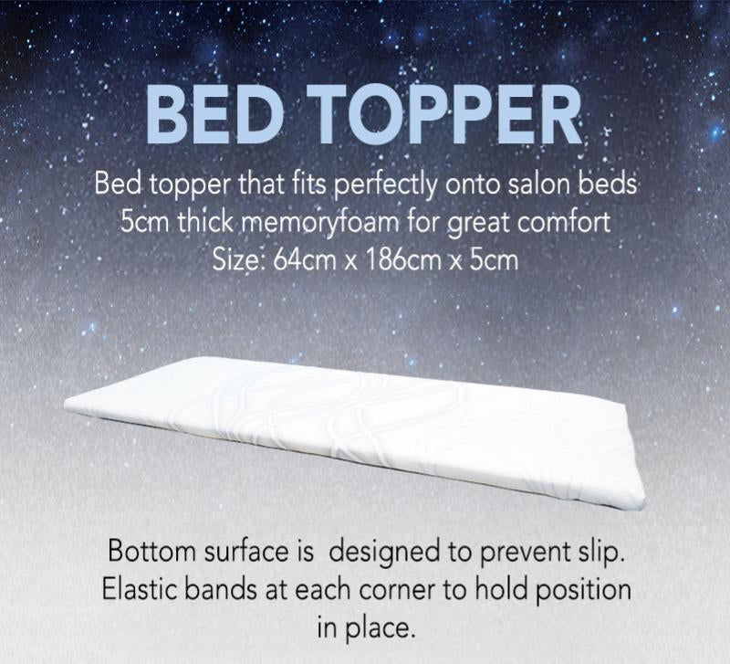 Amber Lash memory foam lash bed topper on beauty salon bed