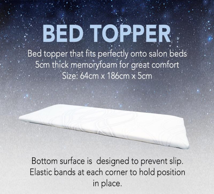 Amber Lash memory foam lash bed topper on beauty salon bed