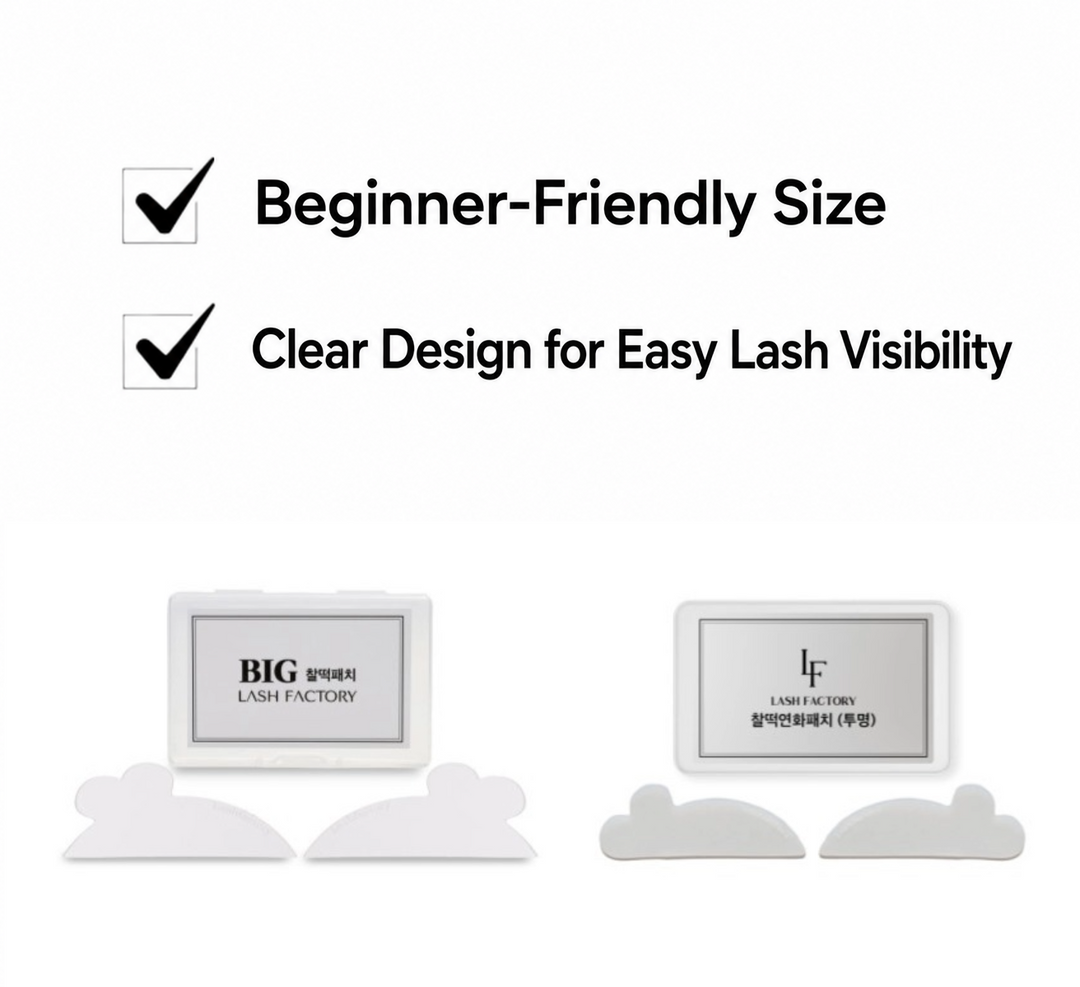LASH FACTORY BIG Perfect Softening Patch Rods with beginner-friendly size and clear lash visibility design