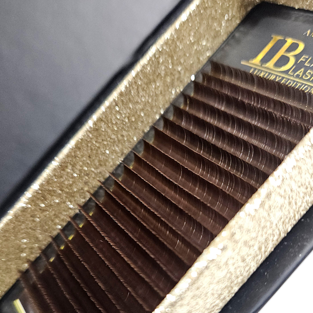 IB Flat Lash [Choco Brown Color MIX] - Amber Lash Luxury Edition