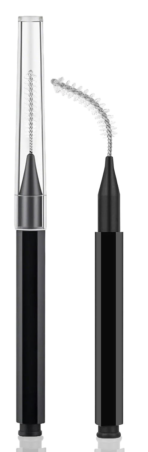Professional micro eyebrow brush with cap for salon brow and lash services