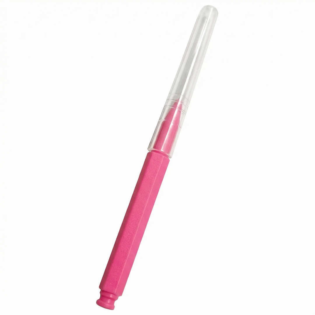 Brow lamination tool micro spoolie with cap for shaping and lifting brows