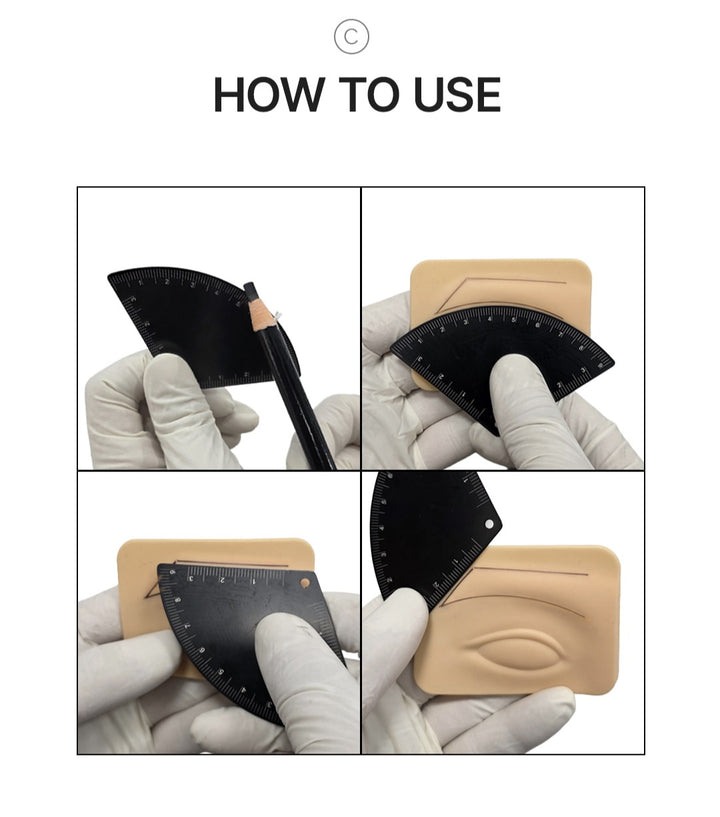 How to use Style C multi brow ruler for custom eyebrow mapping and shape adjustments