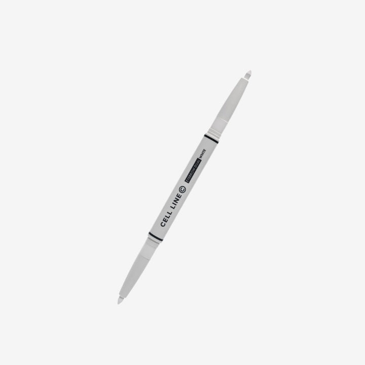 Cell Line Dual Design Pen White | Dual-Ended White Mapping Pen for Brow Mapping, PMU Pre-Drawing, Makeup Design & Tattoo Outline - Amber Lash