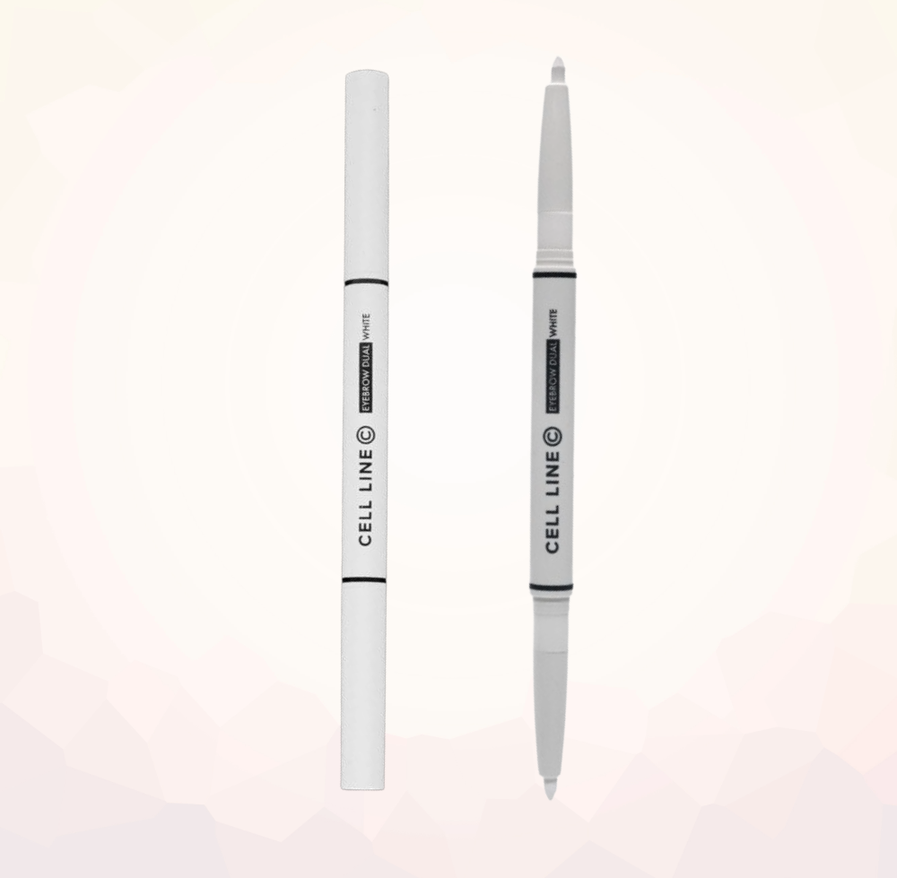 Cell Line Dual Design Pen White dual-ended white mapping pen for brow mapping and PMU design