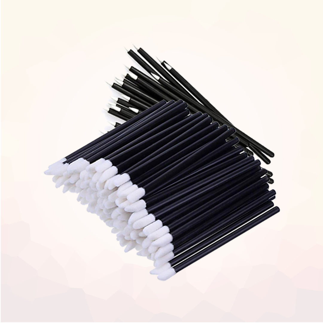 Disposable Lip Brush - 100 Pieces (50pcs x 2pack) - Amber Lash