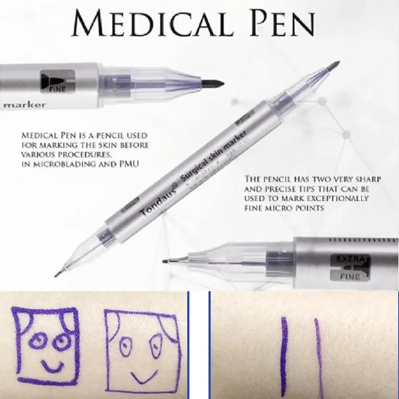 Dual Marker Pen for Semi-Permanent Makeup
