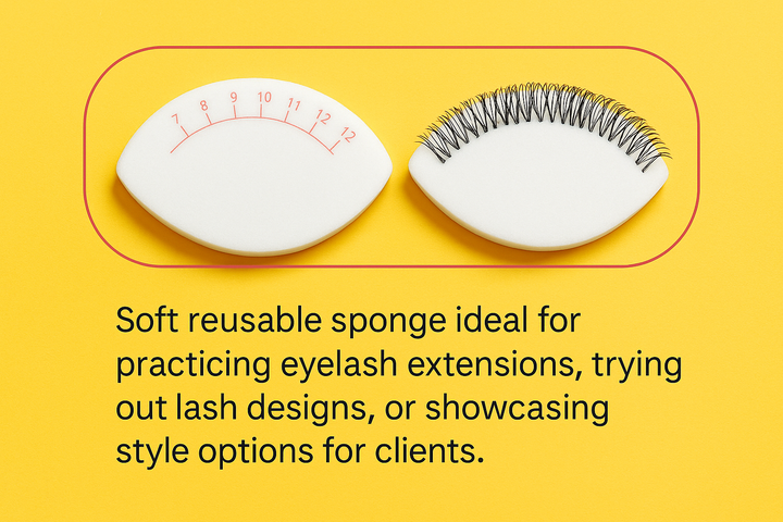 White Eye Shape Lash Sponge for Eyelash Extension Practice Mapping