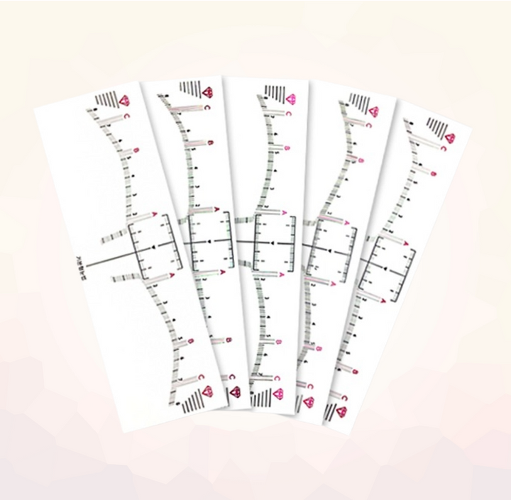 Eyebrow design stickers 5 type set for PMU and microblading – 100pcs mapping stickers