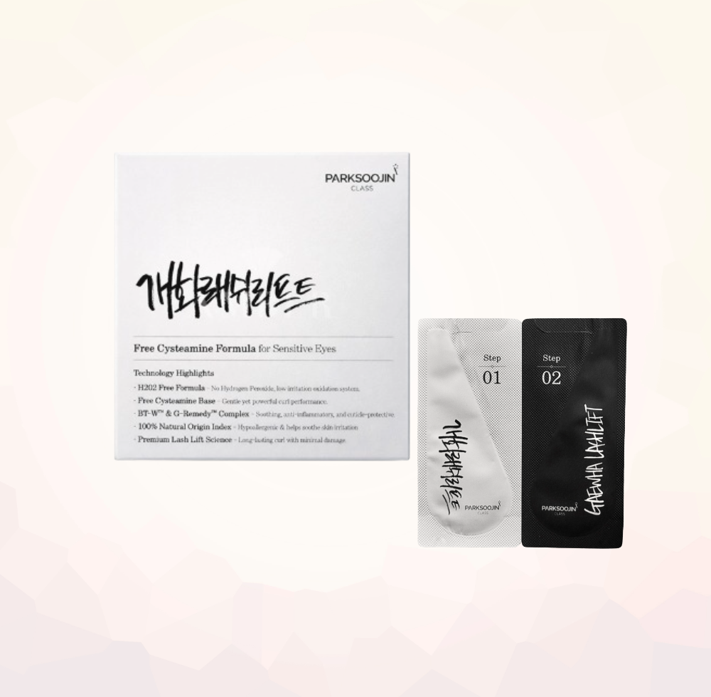 Black Gaewha Lash Lift Perm Solution Step 01 and Step 02 professional eyelash lift cream