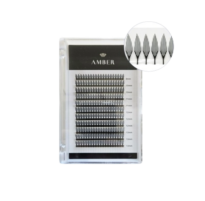 Feather-shaped LF Lashes for Anime Extensions - Pre-designed bold volume lashes in V1 