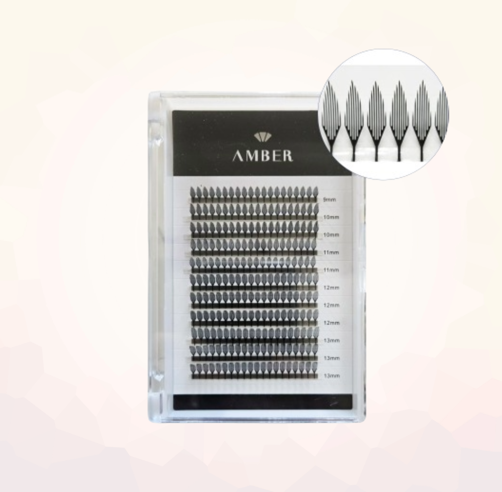 Feather-shaped LF Lashes for Anime Extensions - Pre-designed bold volume lashes in V1 