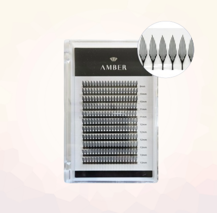 Feather-shaped LF Lashes for Anime Extensions - Pre-designed bold volume lashes in V1 