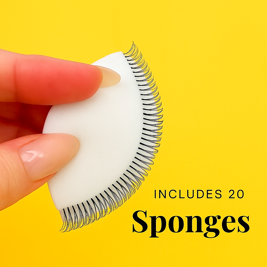 White Eye Shape Lash Sponge for Eyelash Extension Practice Mapping