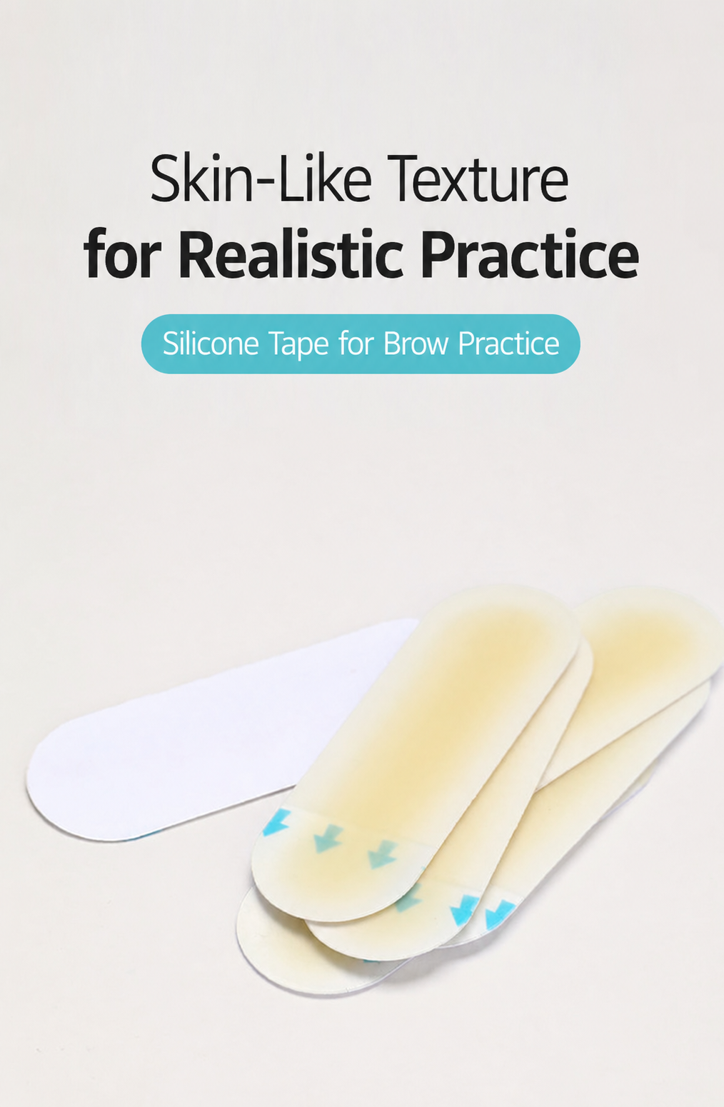Skin-like silicone tape for brow practice — peel & stick PMU microblading practice strips