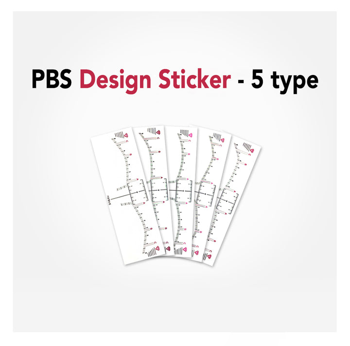 Eyebrow design stickers 5 type set for PMU and microblading – 100pcs mapping stickers