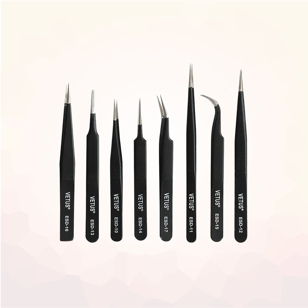 Vetus Volume Tweezers ESD Series - Amber Lash
