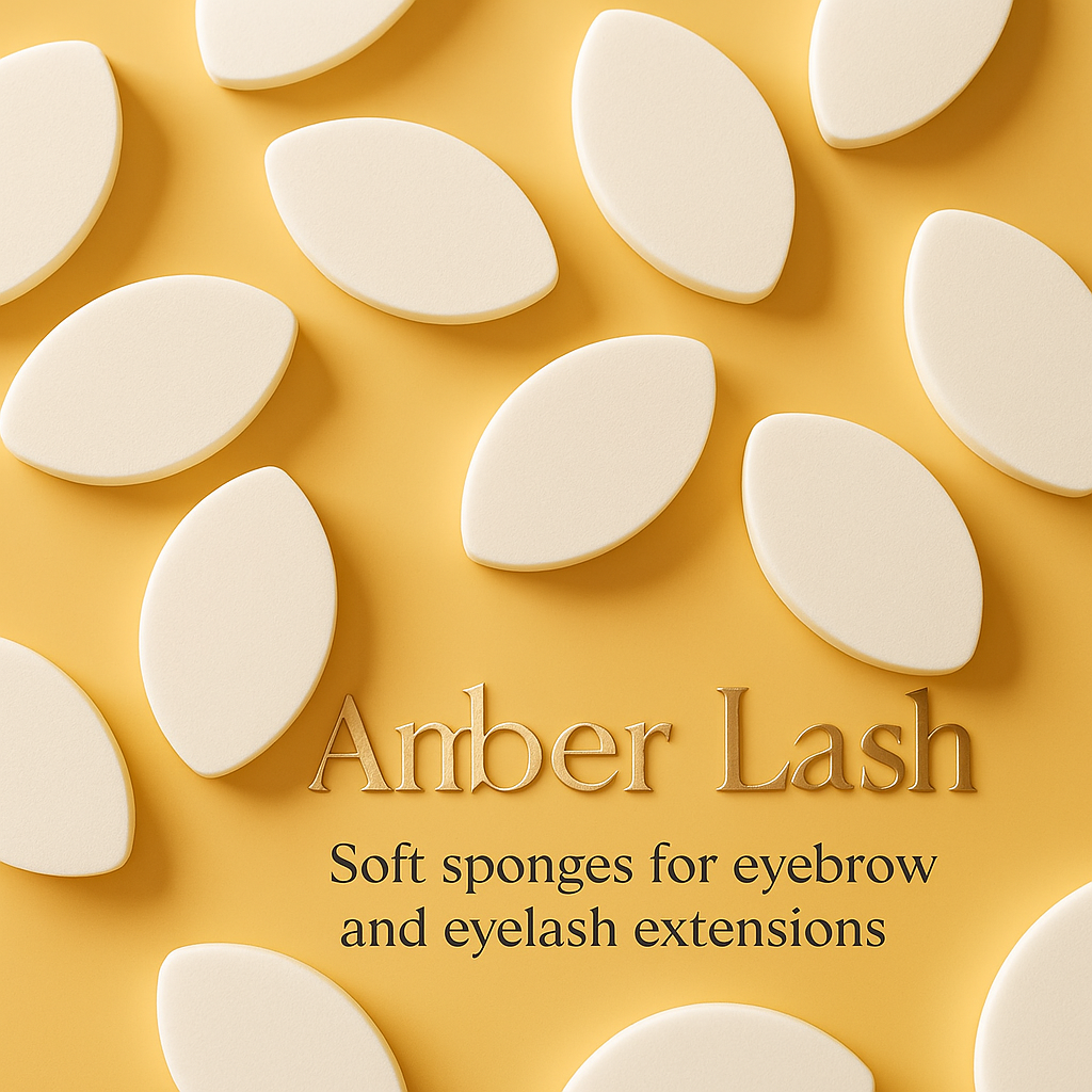 White Eye Shape Lash Sponge for Eyelash Extension Practice Mapping
