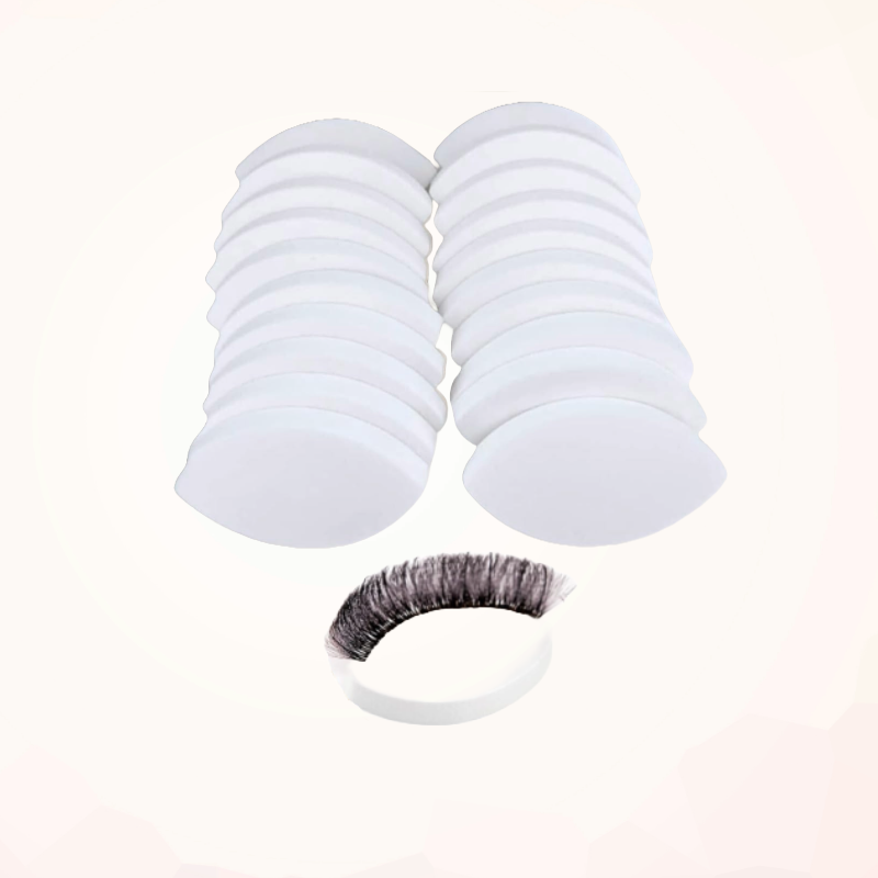 White Eye Shape Lash Sponge for Eyelash Extension Practice Mapping