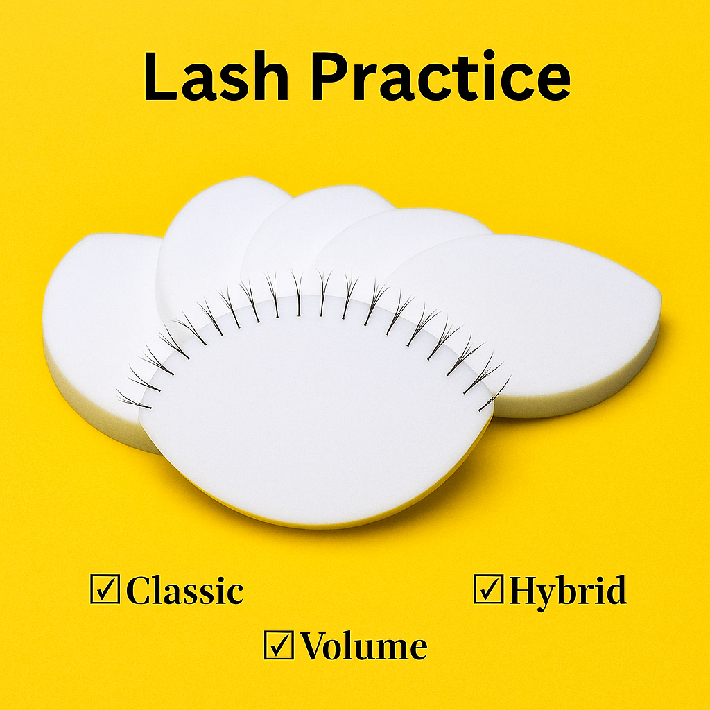 White Eye Shape Lash Sponge for Eyelash Extension Practice & Mapping ...
