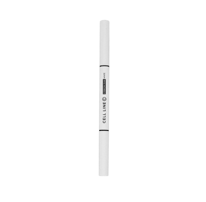 White dual design pen for skin marking, makeup design, and tattoo outline sketching