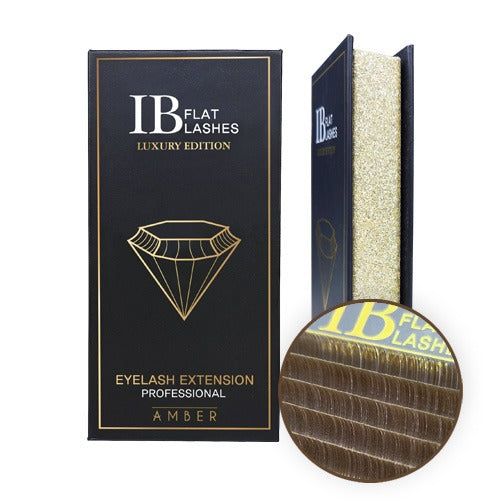 IB Flat Lash [Brown Color MIX] - Amber Lash Luxury Edition