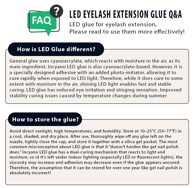 High viscosity black LED lash glue for eyelash extensions