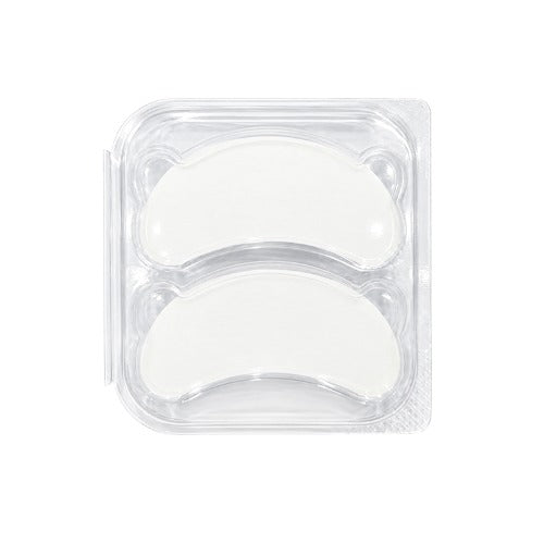 Amber Lash Magic white hydrogel eye patches in a clear plastic case on a white background.
