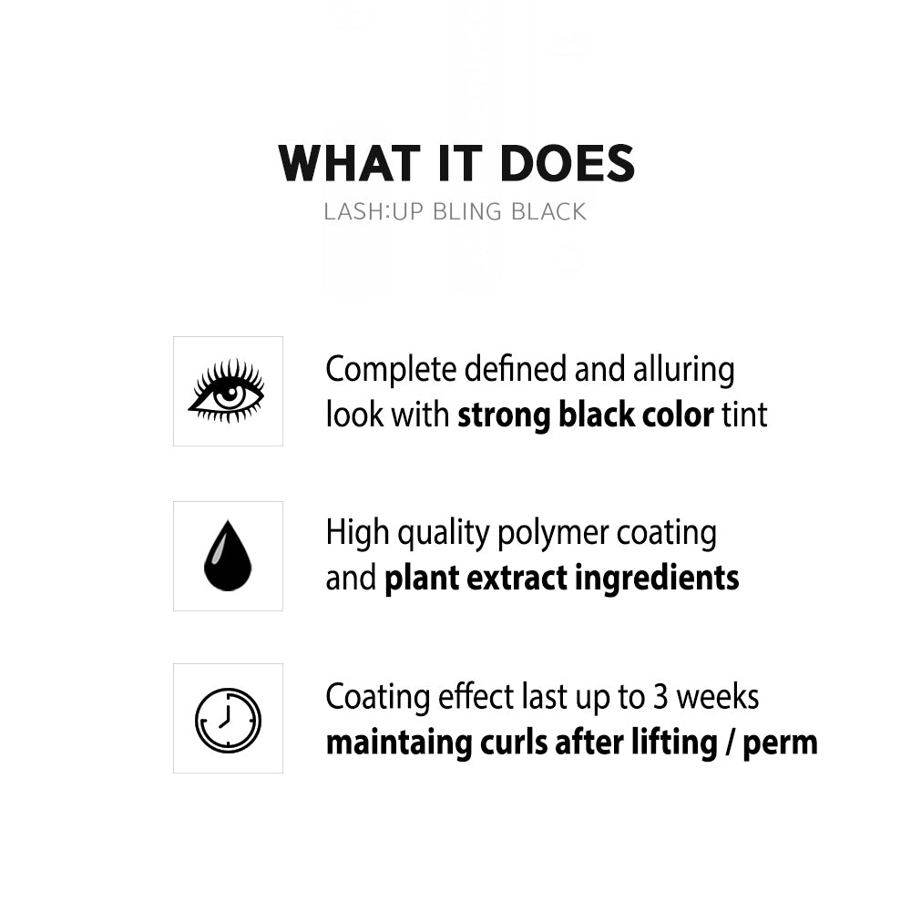 K-beauty black lash coating for lash lift aftercare