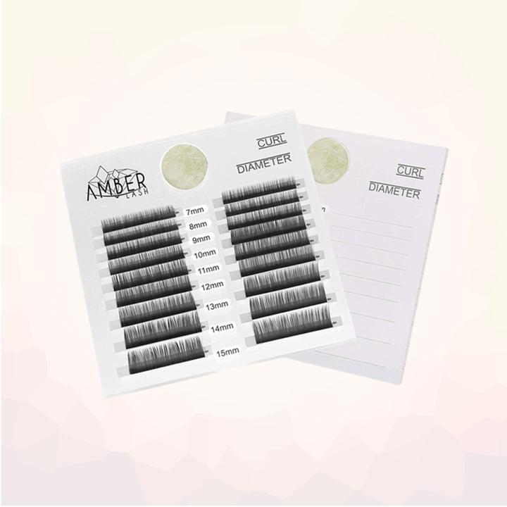 Amber Lash Double Row Adhesive Pallet with Jade Stone - Amber Lash
