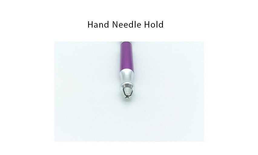 Close-up of resin-type connector end on dual connector PMU manual pen.