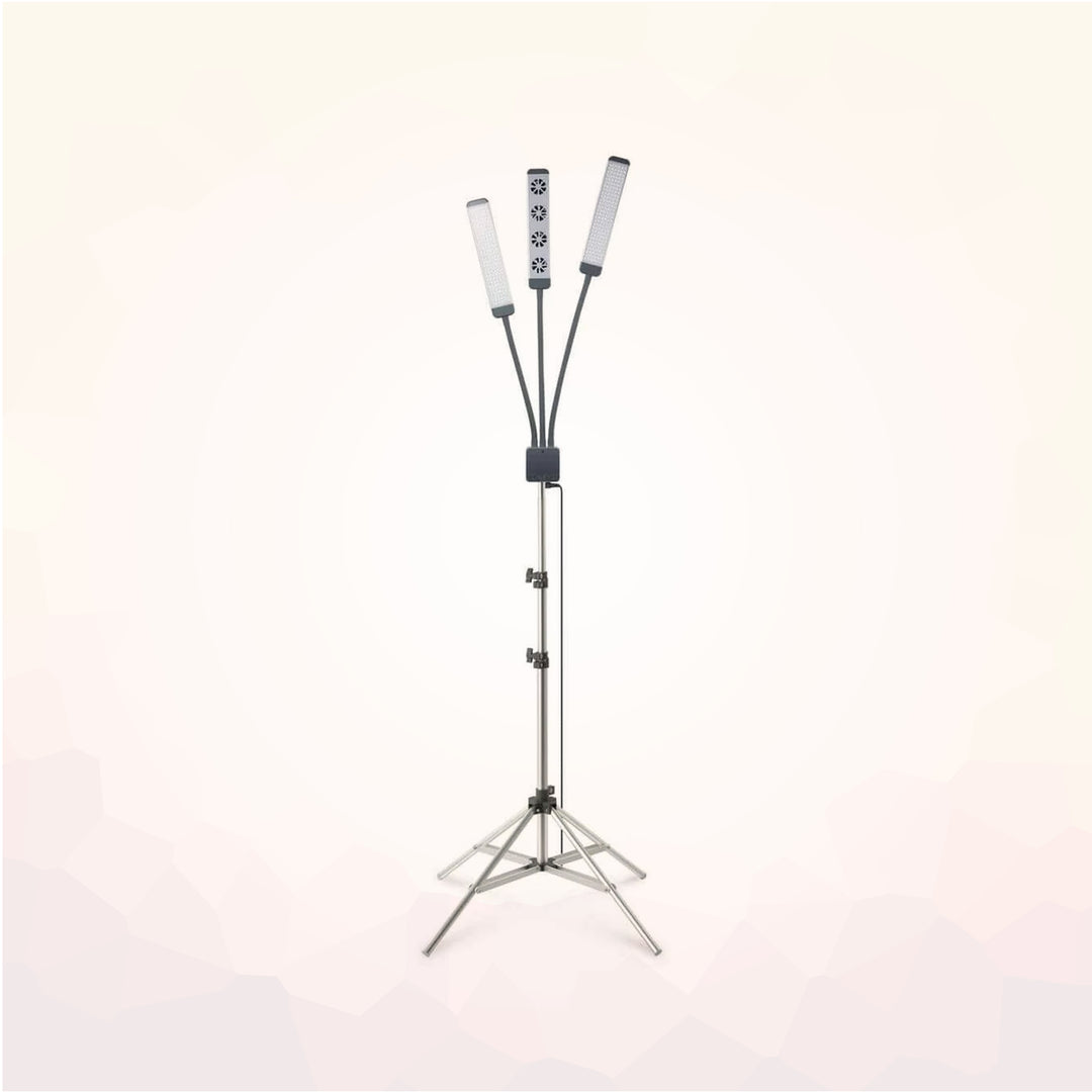 GLAMCOR AIRING LED Lighting Kit for Eyelash Extension and Beauty, Skincare, Filming, and Photography | Exhaust, dryer fan, and LED lighting in one - Amber Lash