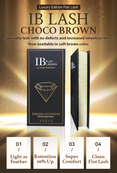 IB Flat Lash [Choco Brown Color MIX] - Amber Lash Luxury Edition