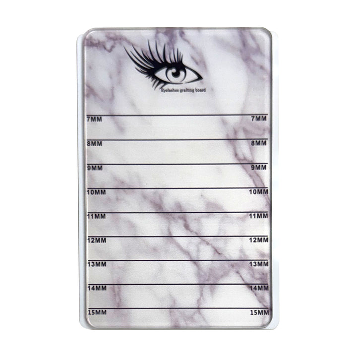 Lash trays organized by length inside a 10-layer acrylic storage box