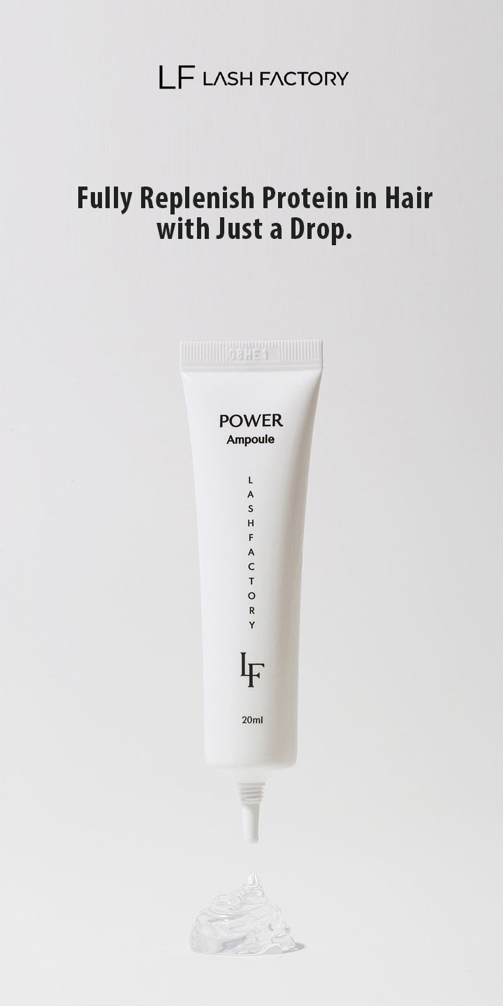 Lash Factory Power Protein Ampoule | Lash Strengthening Treatment After pH Control (Oil-Free / Silicone-Free) - Amber Lash