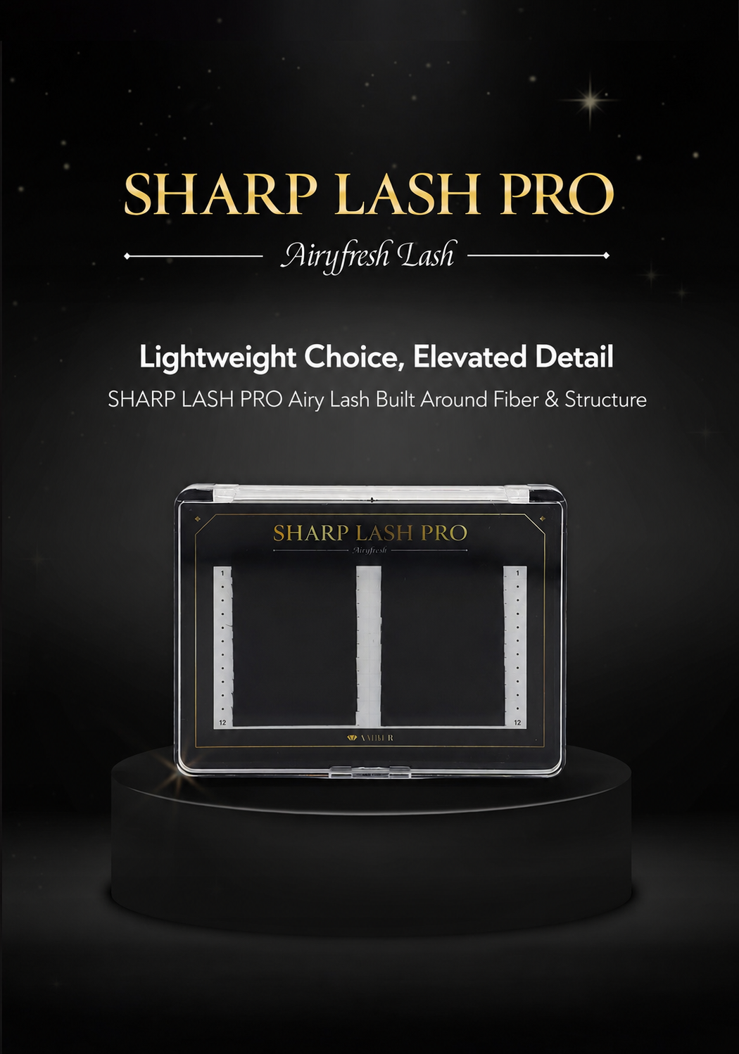 Sharp Lash Pro flat lash root structure detail showing split tips, a peanut-shaped base, and a design for fuller lash looks